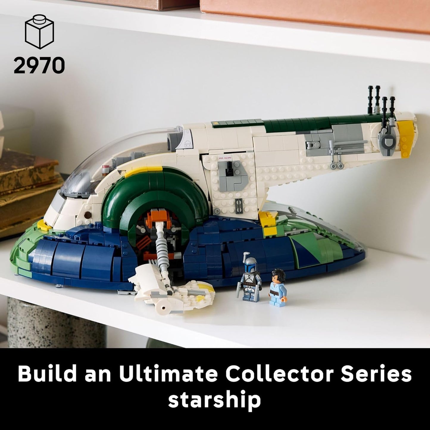 LEGO Star Wars Jango Fett’s Firespray-Class Starship Building Set for Adults - Attack of The Clones Collectible Model Kit and Room Decor - DIY Gift Idea for Men, Women, & Any Fans, Ages 18+ - 75409