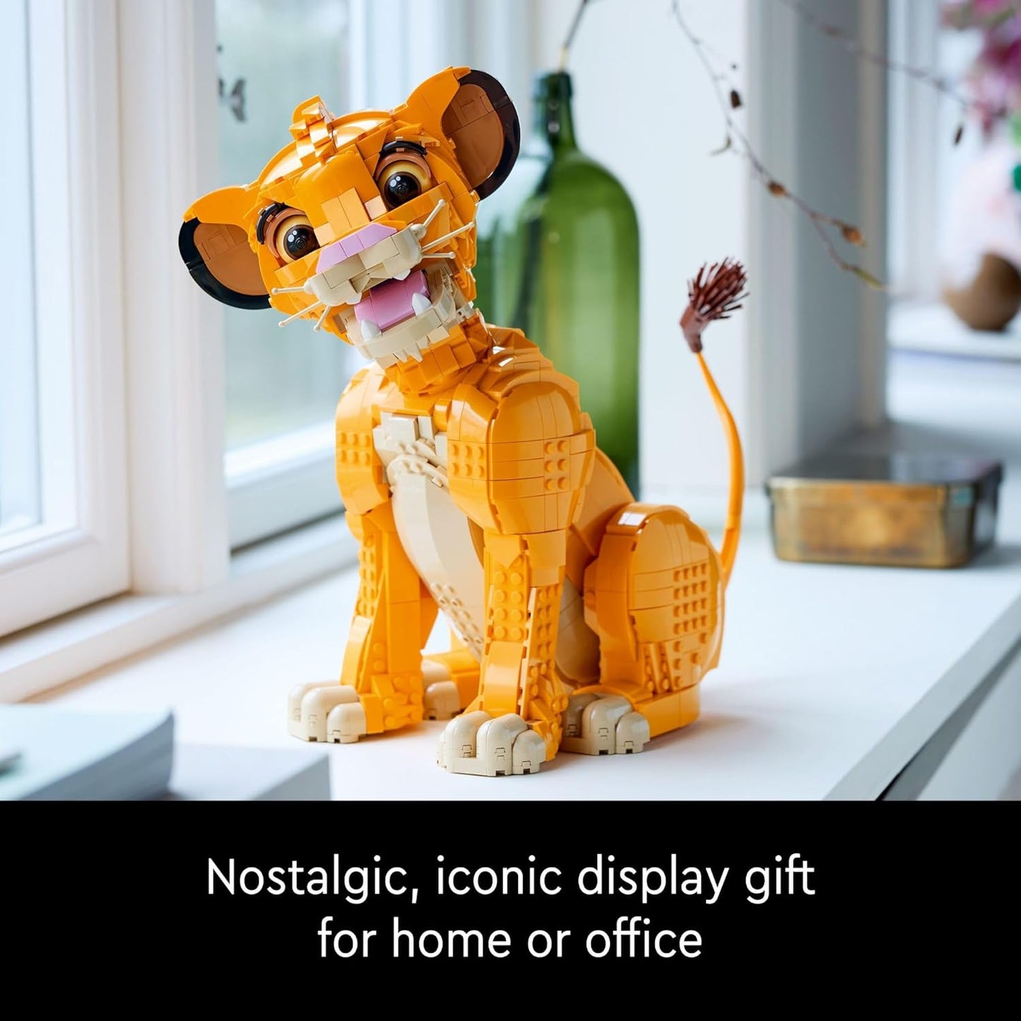 LEGO Disney Young Simba The Lion King Building Sets for Adults - Buildable Disney Figurine for Display, Ages 18+ - DIY Kits & Crafts for Fans of Movie - Collectible Disney Birthday Gift - 43247
