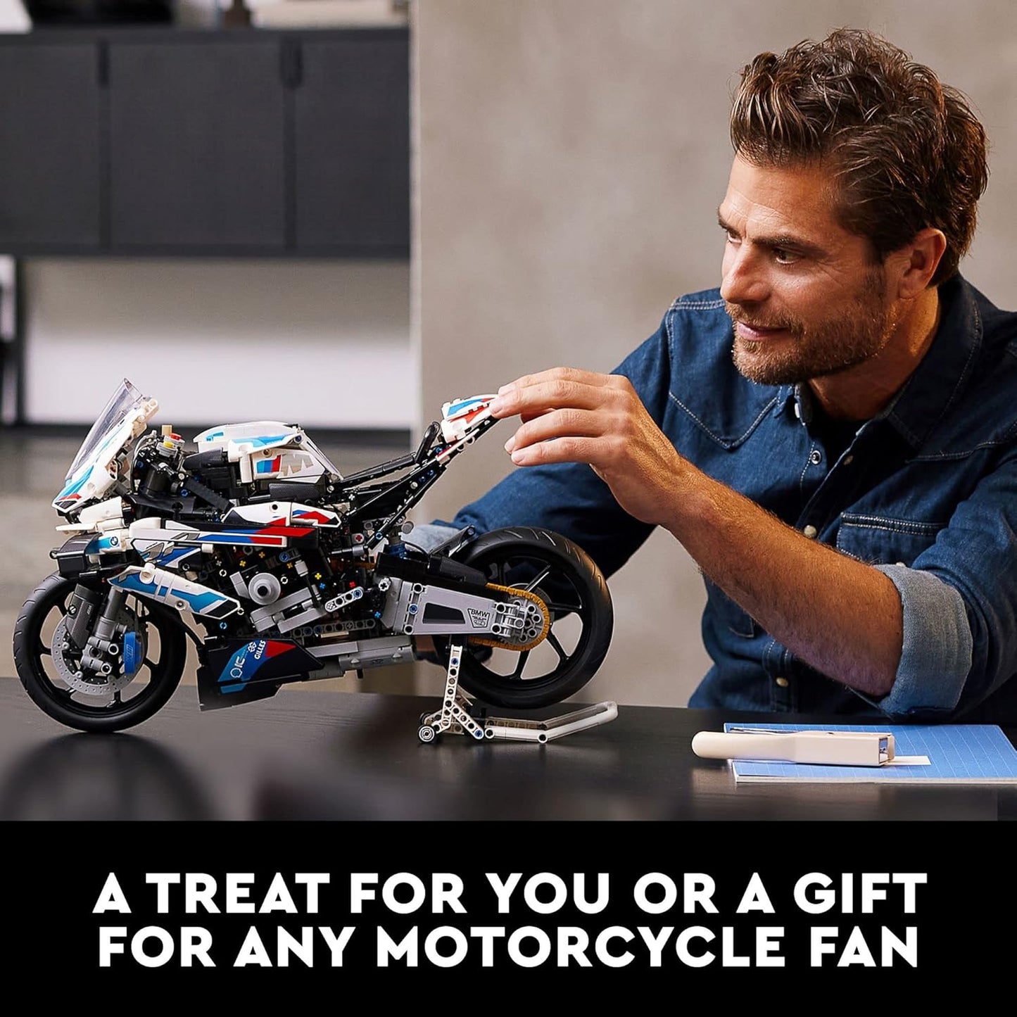 LEGO Technic BMW M 1000 RR 42130 Motorcycle Model Kit for Adults, Build and Display Motorcycle Set with Authentic Features, Motorcycle Gift Idea