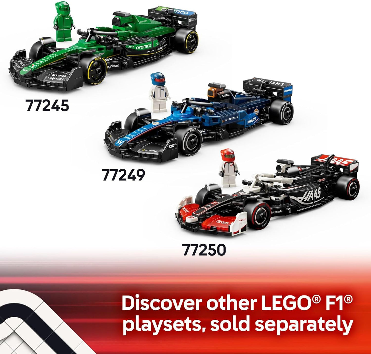 LEGO Speed Champions Kick Sauber F1 Team C44 Race Car Toy - Building Set for Kids, Boys & Girls, Ages 10+ - Toy Car for F1 Fans - Gift Idea for Birthday - 77247