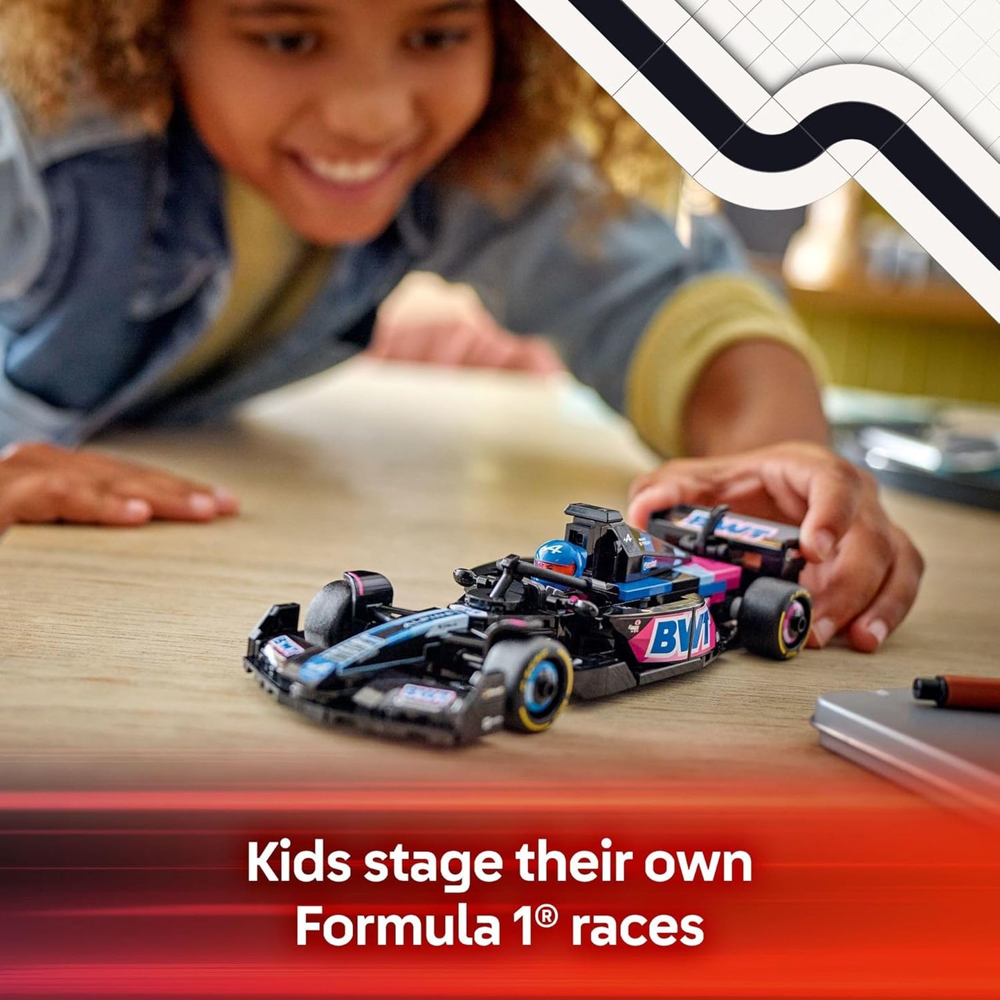 LEGO Speed Champions BWT Alpine F1 Team A524 Race Car Toy - Building Set for Kids, Boys & Girls, Ages 10+ - Toy Car for F1 Fans - Gift Idea for Birthday - 77248