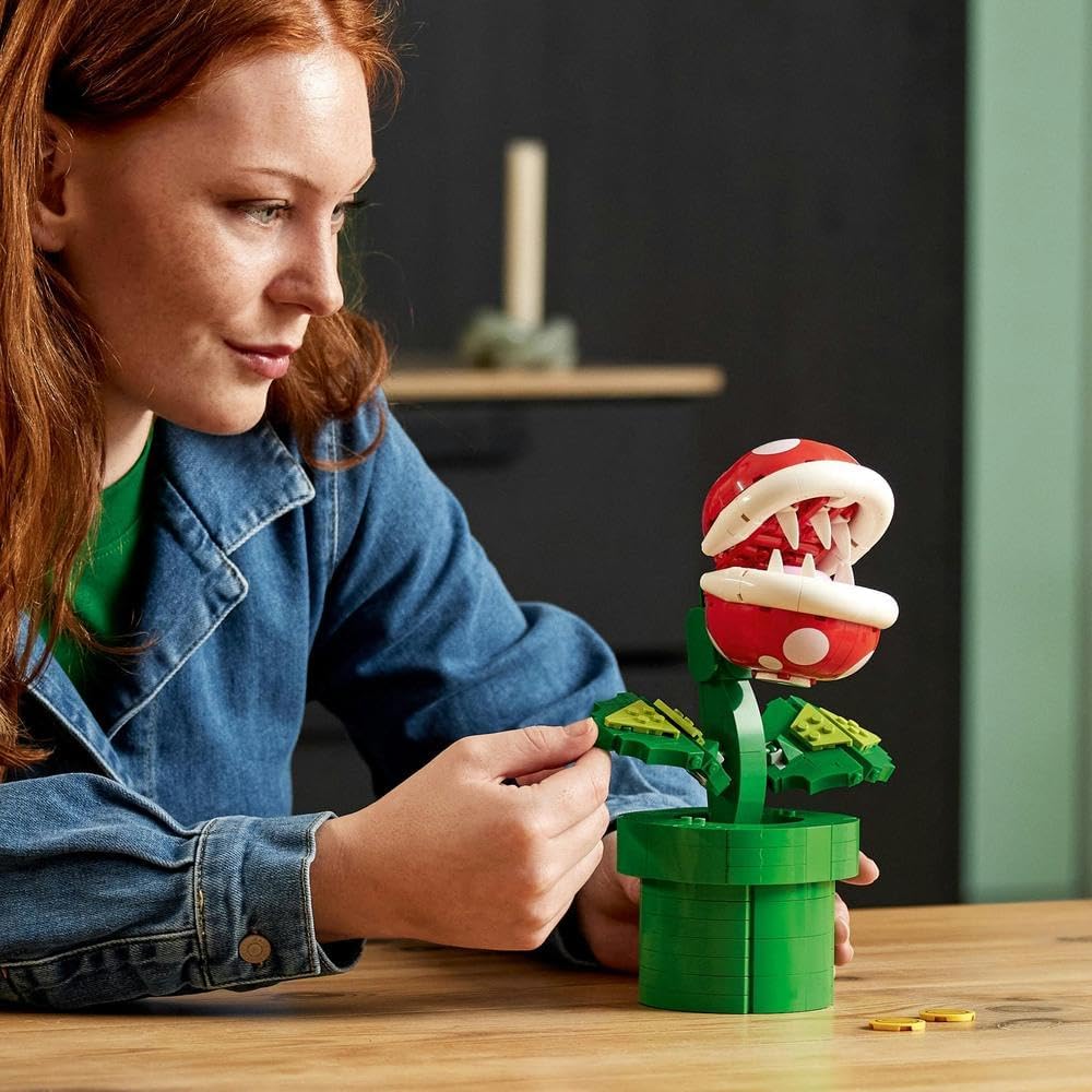 LEGO Super Mario Piranha Plant, Build and Display Super Mario Brothers Collectible for Adults and Teens, Authentically Detailed Posable Figure, Birthday Gift for Gamers and Fans, 71426