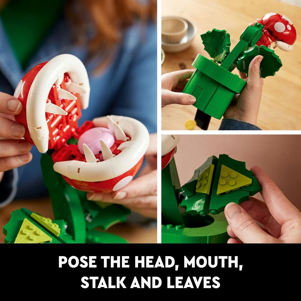 LEGO Super Mario Piranha Plant, Build and Display Super Mario Brothers Collectible for Adults and Teens, Authentically Detailed Posable Figure, Birthday Gift for Gamers and Fans, 71426