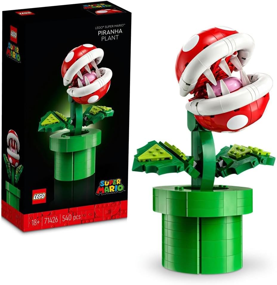 LEGO Super Mario Piranha Plant, Build and Display Super Mario Brothers Collectible for Adults and Teens, Authentically Detailed Posable Figure, Birthday Gift for Gamers and Fans, 71426