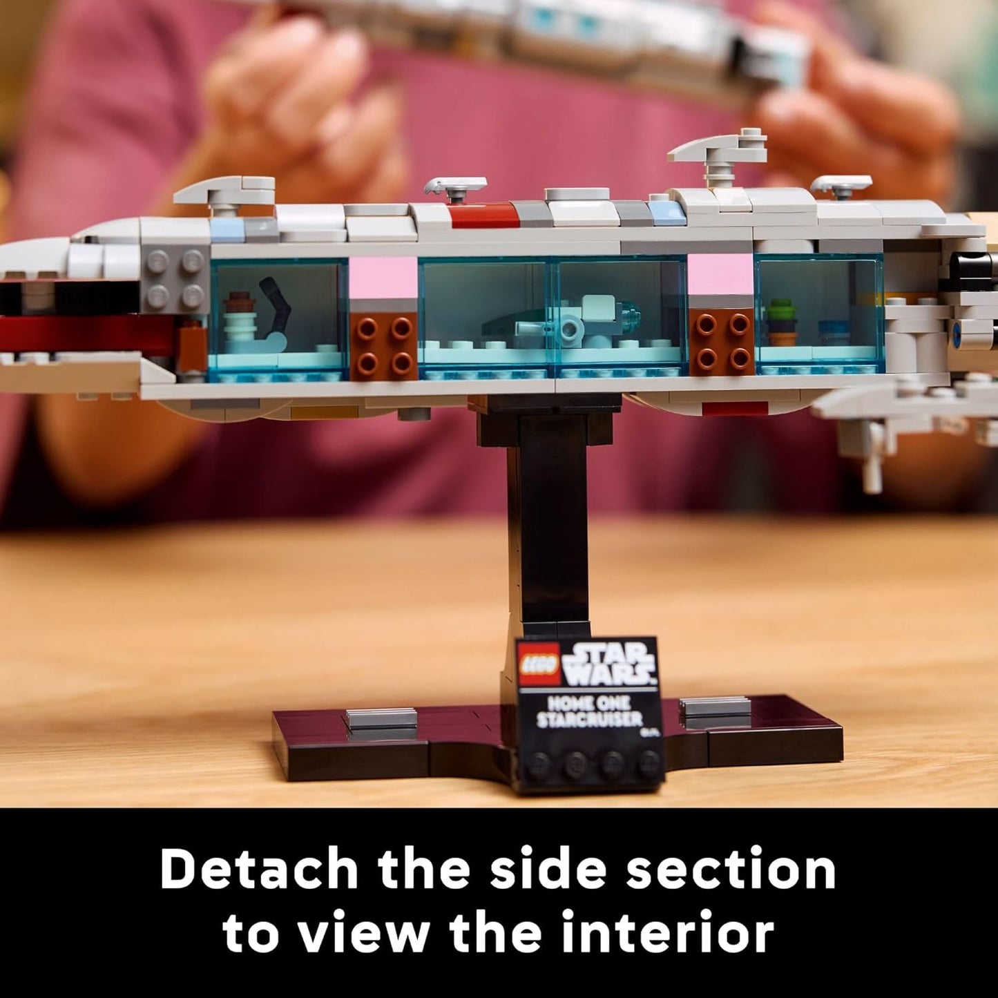 LEGO Star Wars: Return of The Jedi Home One Starcruiser Building Set for Adults - Star Wars Collectible Set with Display Stand - Includes Nebulon-B Medical Frigate - 75405