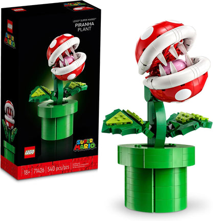 LEGO Super Mario Piranha Plant, Build and Display Super Mario Brothers Collectible for Adults and Teens, Authentically Detailed Posable Figure, Birthday Gift for Gamers and Fans, 71426