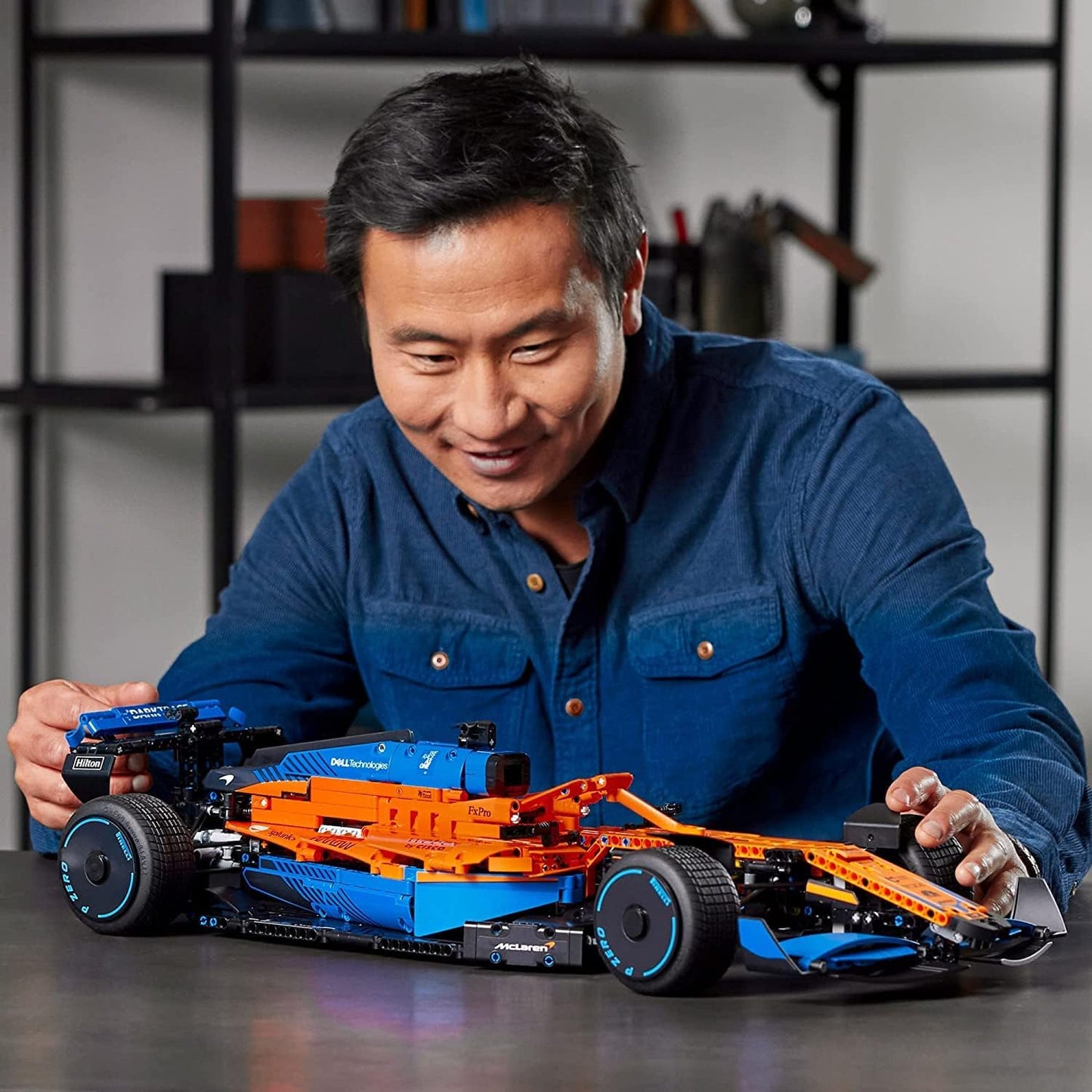 LEGO 42141 Technic McLaren Formula 1 2022 Replica Race Car Model Building Kit, F1 Motor Sport Set Birthday Gift Idea for Adults, Men, Women, Him, Her, Husband, Collectible Home Decor