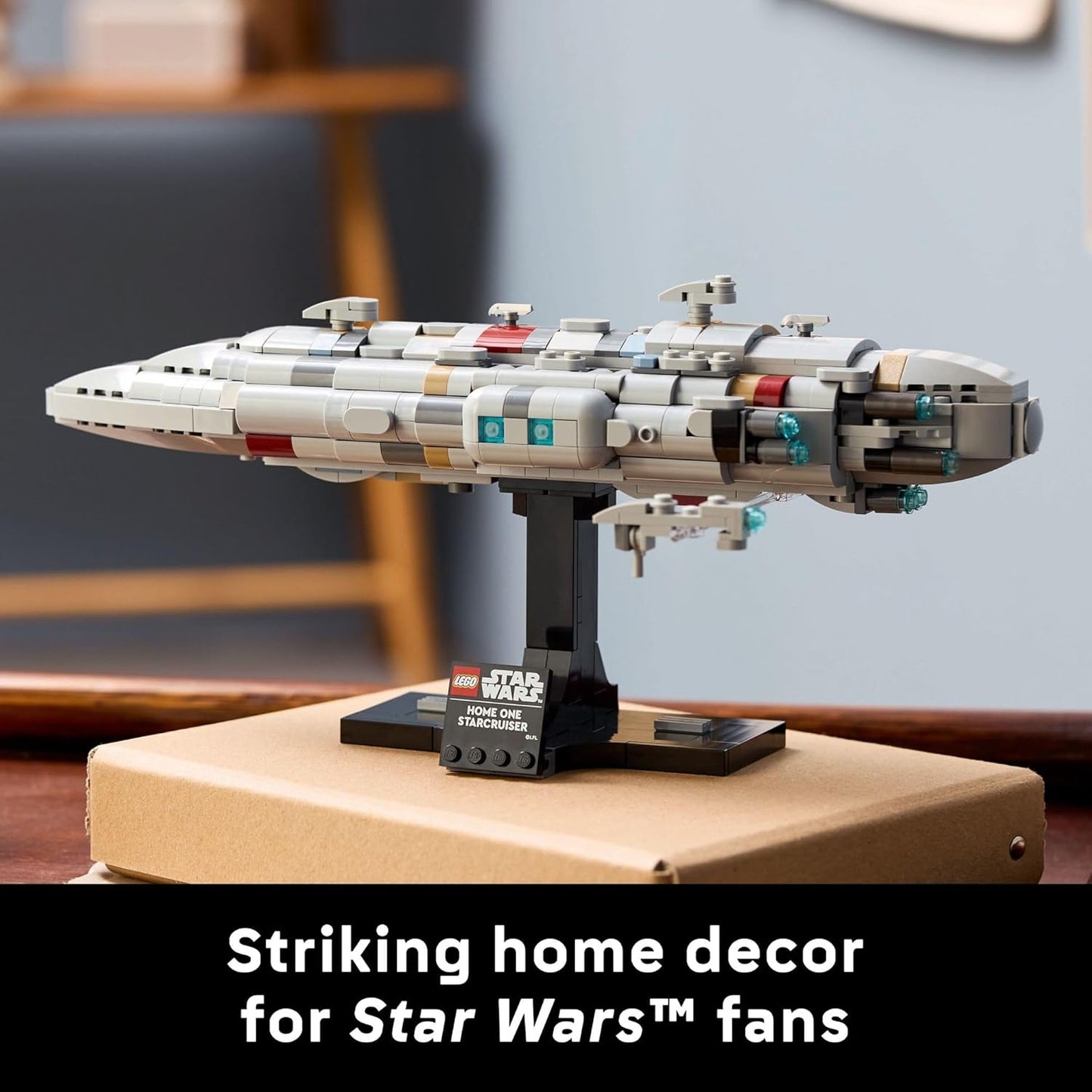 LEGO Star Wars: Return of The Jedi Home One Starcruiser Building Set for Adults - Star Wars Collectible Set with Display Stand - Includes Nebulon-B Medical Frigate - 75405