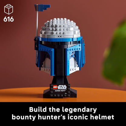 LEGO Star Wars Jango Fett Helmet - DIY Model Kit for Adults 18+ - Collectible Building Set - Room Decor Idea for Attack of The Clones Fans - Star Wars Gift Idea for Birthdays - 75408