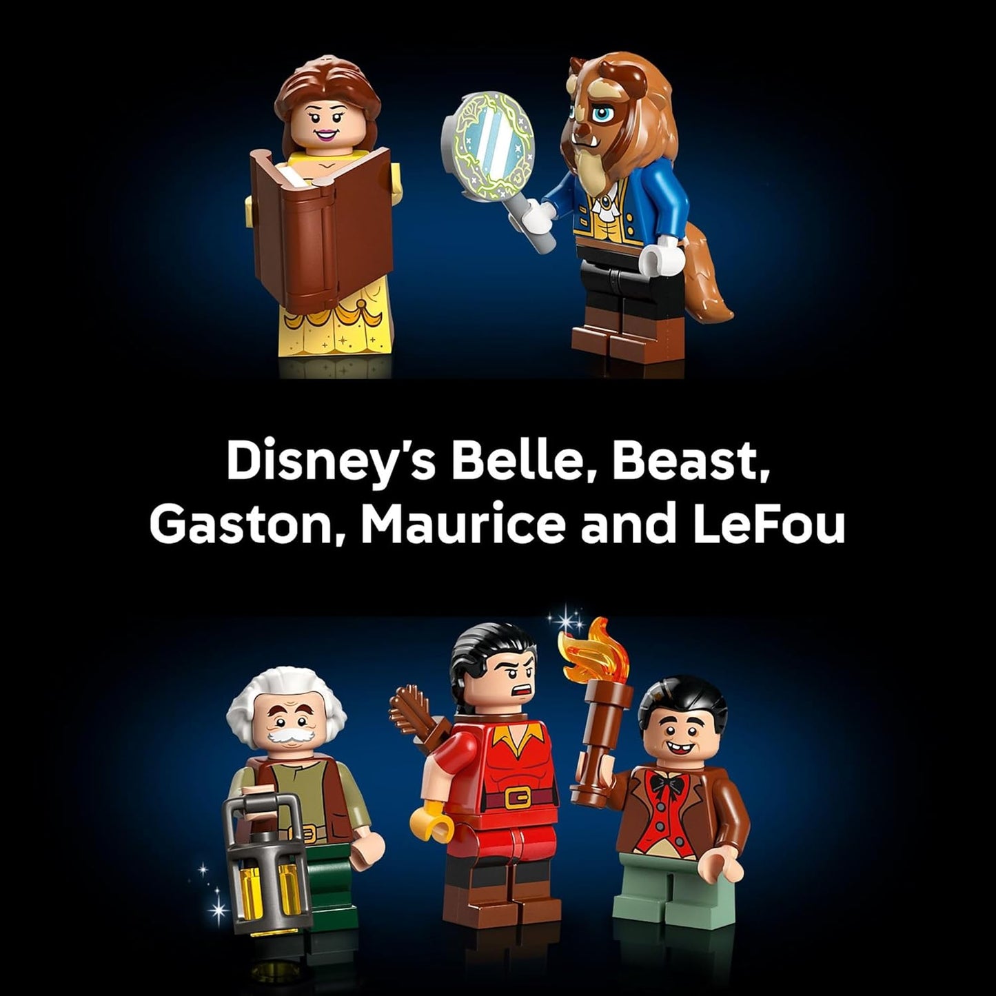 LEGO ǀ Disney Princess Beauty and The Beast Castle Building Set - Room Decor for Women and Men, Ages 18+ - Model Building Kit for Adults - Book Shelf Display - DIY Gift Idea - 43263
