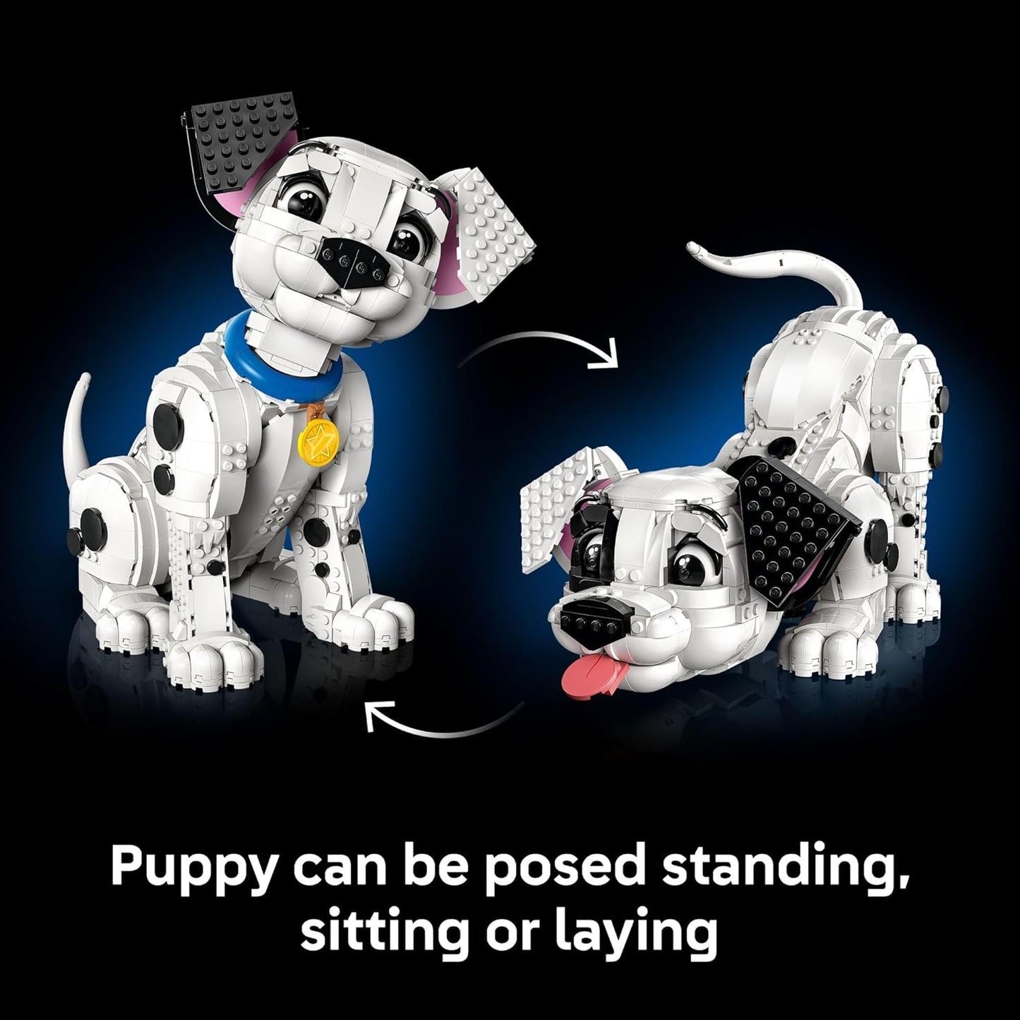 LEGO Disney 101 Dalmatians Puppy Building Set for Adults - Collectible DIY Kit for Movie Fans 18+ - Build Patch, Penny, Rolly or a Custom Pup - Gift Idea for Dog Lovers and Craft Enthusiasts - 43269