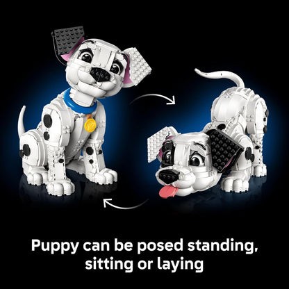 LEGO Disney 101 Dalmatians Puppy Building Set for Adults - Collectible DIY Kit for Movie Fans 18+ - Build Patch, Penny, Rolly or a Custom Pup - Gift Idea for Dog Lovers and Craft Enthusiasts - 43269