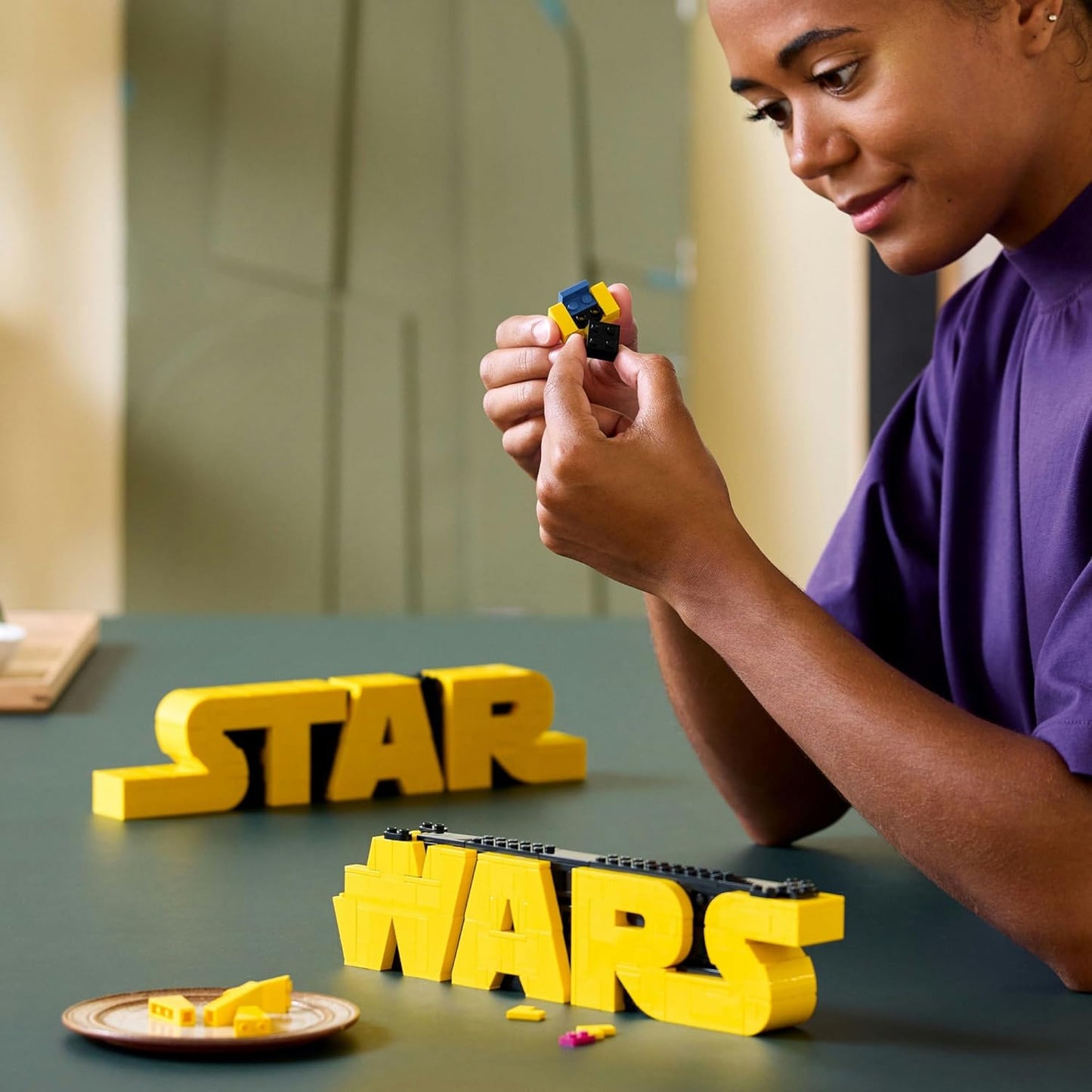 LEGO Star Wars Brick-Built Star Wars Logo - Building Blocks for Adults 18+ - Gift Idea for Birthdays - Collectible DIY Model Kit - Home Decor Idea for Fans of The Movie Series - 75407