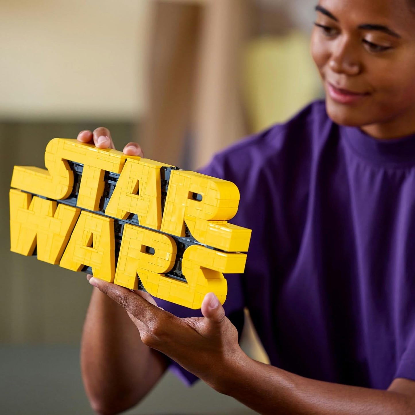 LEGO Star Wars Brick-Built Star Wars Logo - Building Blocks for Adults 18+ - Gift Idea for Birthdays - Collectible DIY Model Kit - Home Decor Idea for Fans of The Movie Series - 75407