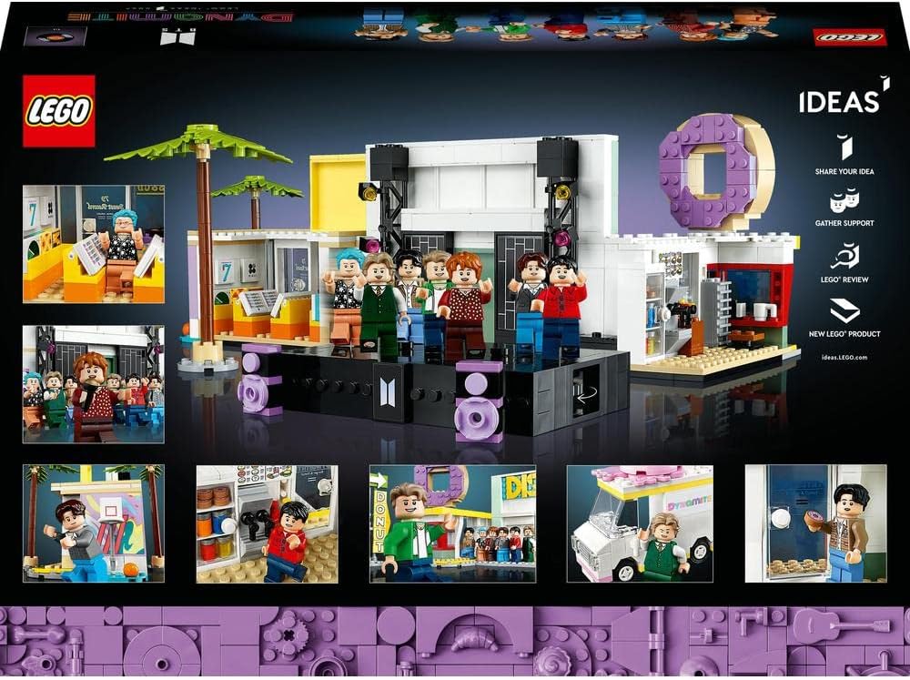 LEGO Ideas BTS Dynamite 21339 Model Kit for Adults, Gift Idea for BTS Fun with 7 Minifigures of The Famous K-pop Band, Features RM, Jin, SUGA, j-Hope, Jimin, V and Jung Kook