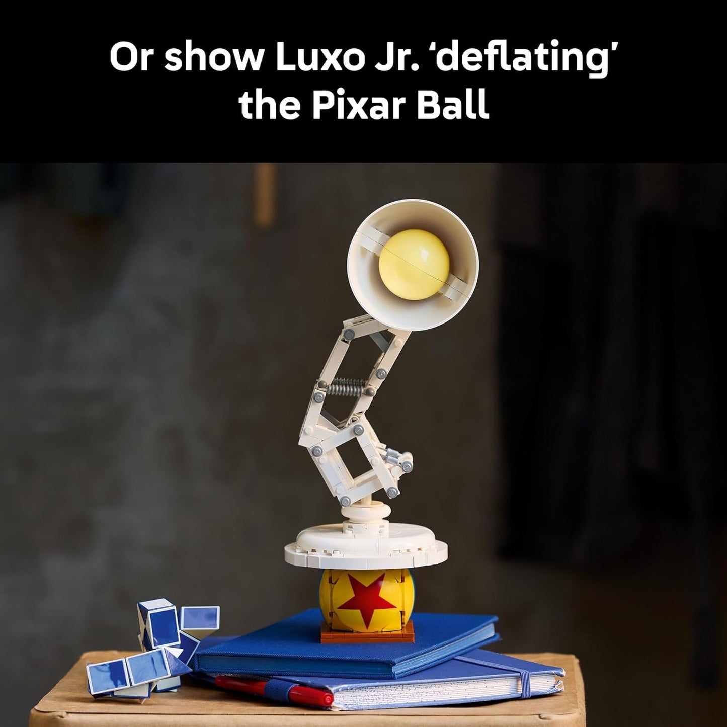 LEGO Ideas Disney Pixar Luxo Jr. - Room Decor and Building Set for Adults - Office and Desk Decor - Birthday Gifts for Women & Men - Brick-Built Lamp DIY Kit - 21357