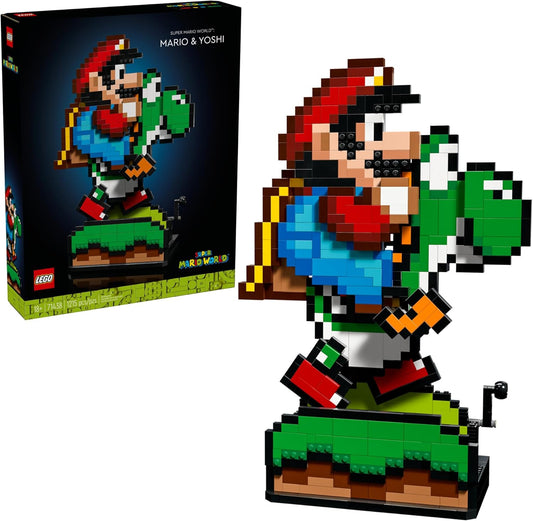 LEGO Super Mario World: Mario & Yoshi Building Set for Adults, Ages 18+ - Gift for Men & Women - Home Office or Room Decor for Fans - 71438