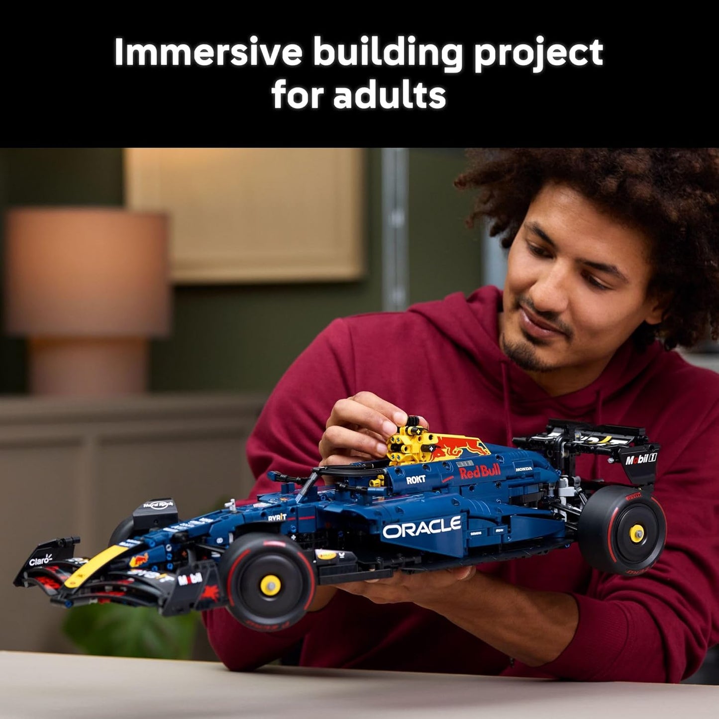 LEGO Technic Oracle Red Bull Racing RB20 F1 Race Car Model Kit - Building Set for Adults, Ages 18+ with Realistic Features - Gift for Birthdays - 42206