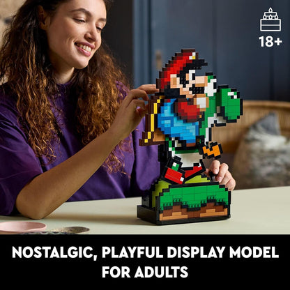 LEGO Super Mario World: Mario & Yoshi Building Set for Adults, Ages 18+ - Gift for Men & Women - Home Office or Room Decor for Fans - 71438