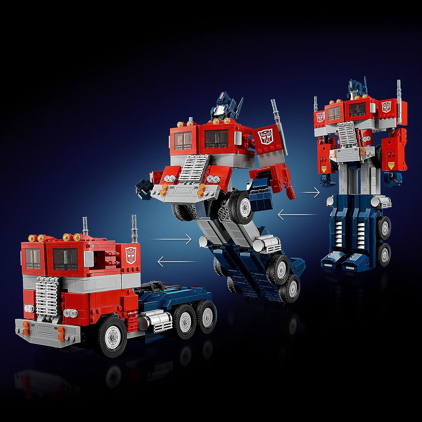 LEGO Icons Optimus Prime 10302 Transformers Figure Set, Collectible Transforming 2-in-1 Robot and Truck Model Building Kit for Adults, Perfect for Display or Play