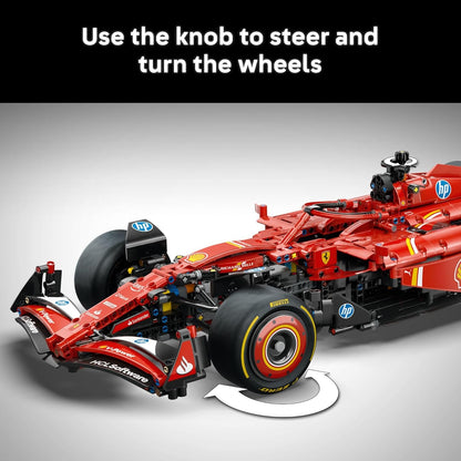 LEGO Technic Ferrari SF-24 F1 Model Car Kit - Building Set for Adults, Ages 18+ with Realistic Features - Gift for Birthdays - Ferrari F1 DIY Craft for Display - 42207