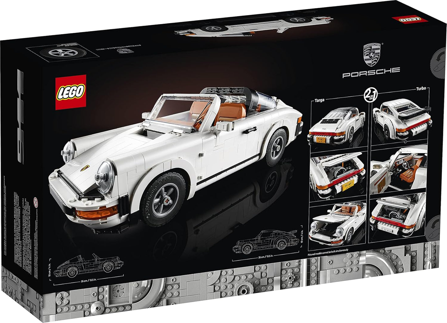 LEGO Icons Porsche 911 10295 Building Set, Collectible Turbo Targa, 2in1 Porsche Race Car Model Kit for Adults and Teens to Build, Gift Idea