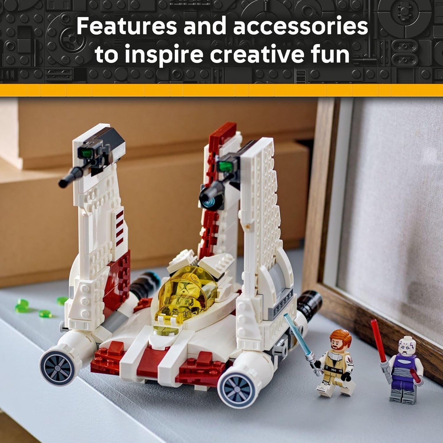 LEGO Star Wars: The Clone Wars V-19 Torrent Starfighter Building Toy - Pretend Play Set for Boys & Girls, Ages 9+ - Starship Model Kit W/ 3 Minifigures - Gift Idea for Birthdays - 75432