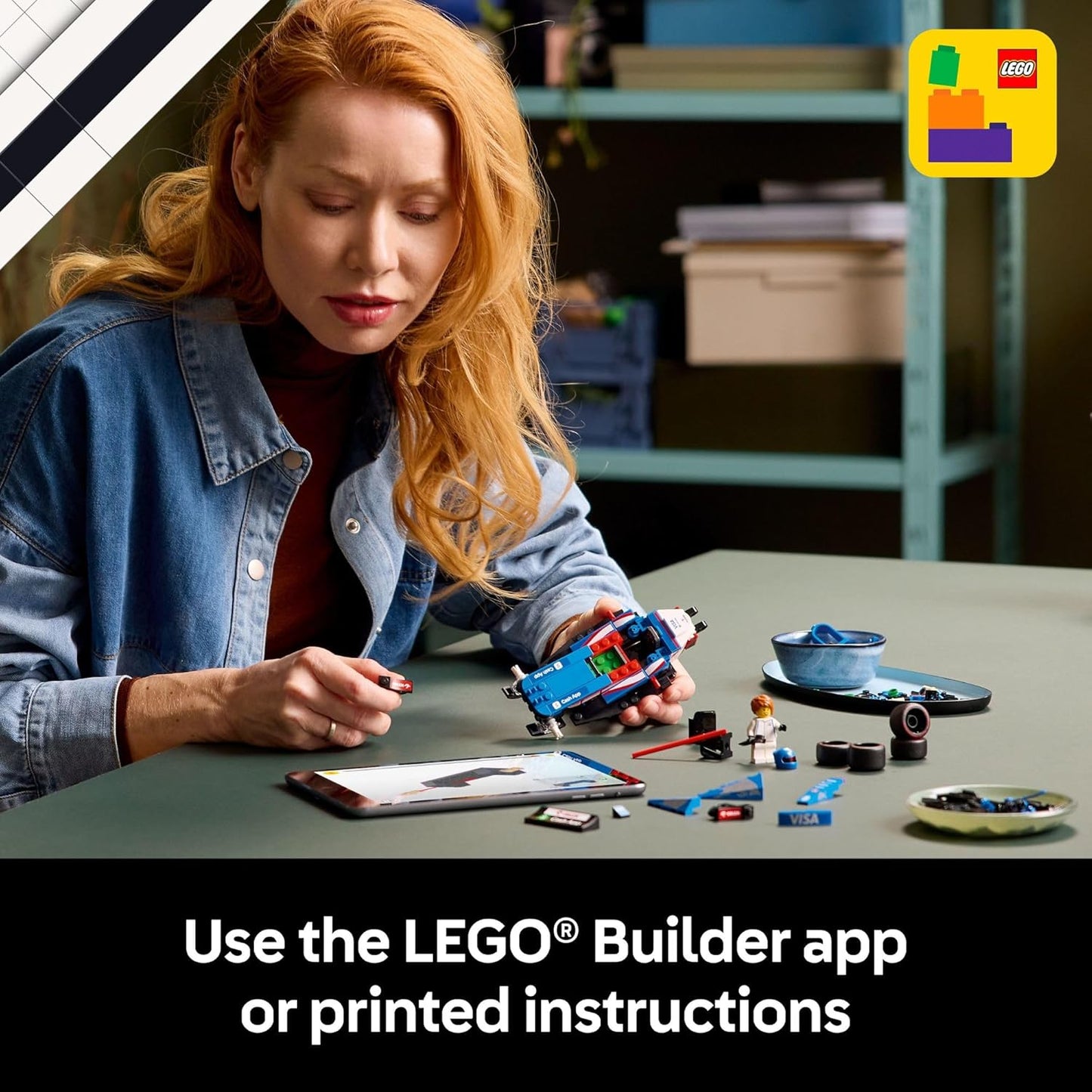 LEGO Speed Champions Visa Cash App RB VCARB 01 F1 Race Car Model Kits - Building Sets for Adults, Ages 18+ W/Realistic Features - F1 DIY Crafts for Display - Gift Ideas for F1 Fans - 77246
