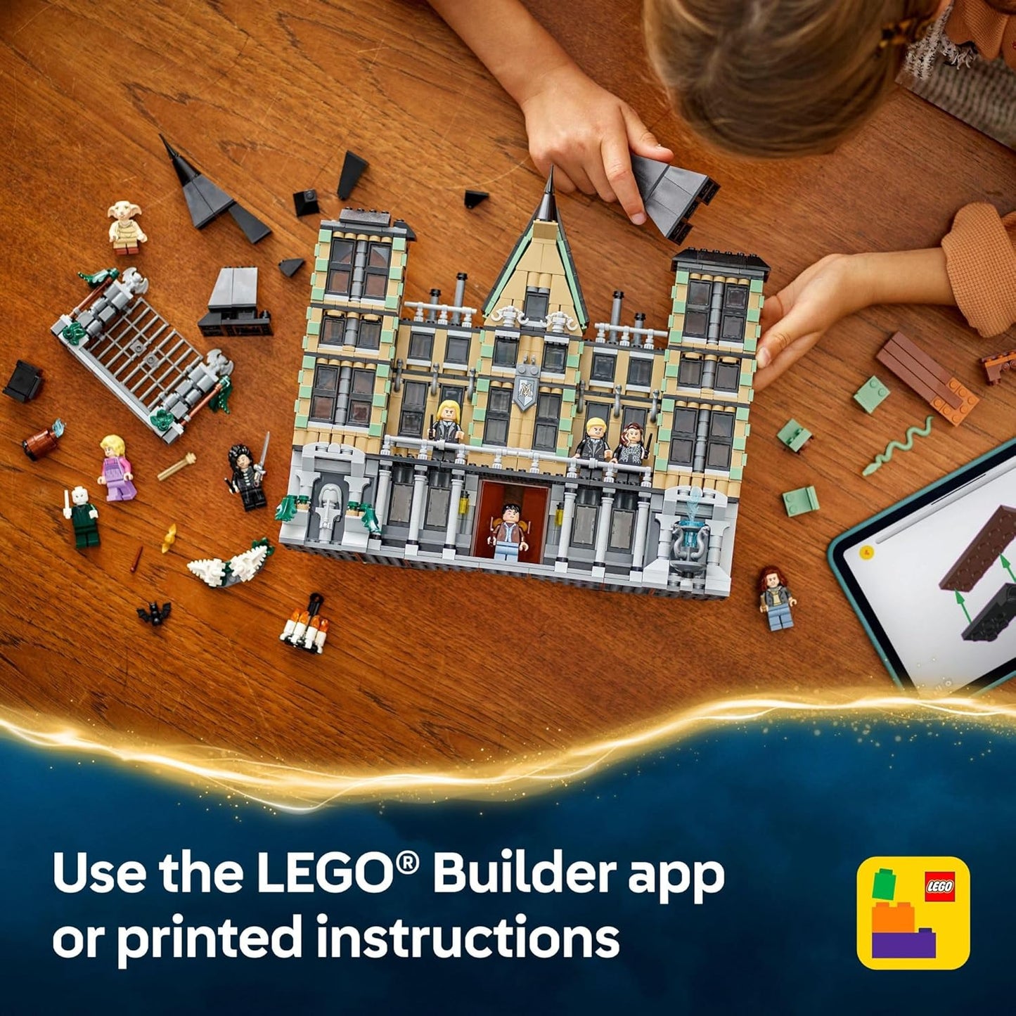 LEGO Harry Potter Malfoy Manor Building Toy - Harry Potter Toy for Boys and Girls, Ages 10+ - Collectible Kids Toy for Fans - Includes 9 Minifigures - 76453