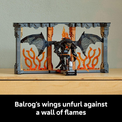 LEGO Icons The Lord of The Rings: Balrog Book Nook Kit - DIY Craft Building Set for Adults, 18+ - Collectible Gandalf Minifigure - Gift Idea for Birthdays - Home or Room Decor - 10367