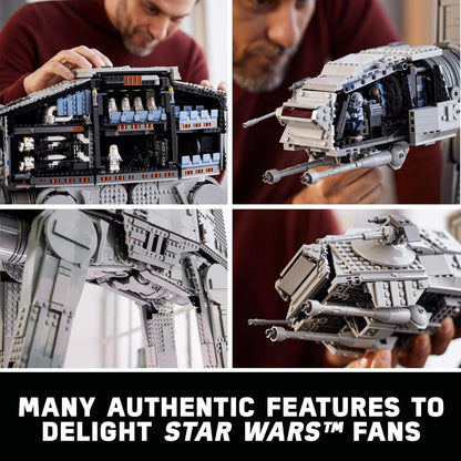 LEGO Star Wars at-at Walker 75313 Buildable Model - Collectible Set for Adults, Ultimate Build and Display Set, 9 Minifigures Including General Veers, Luke Skywalker, Snowtroopers and at-at Drivers