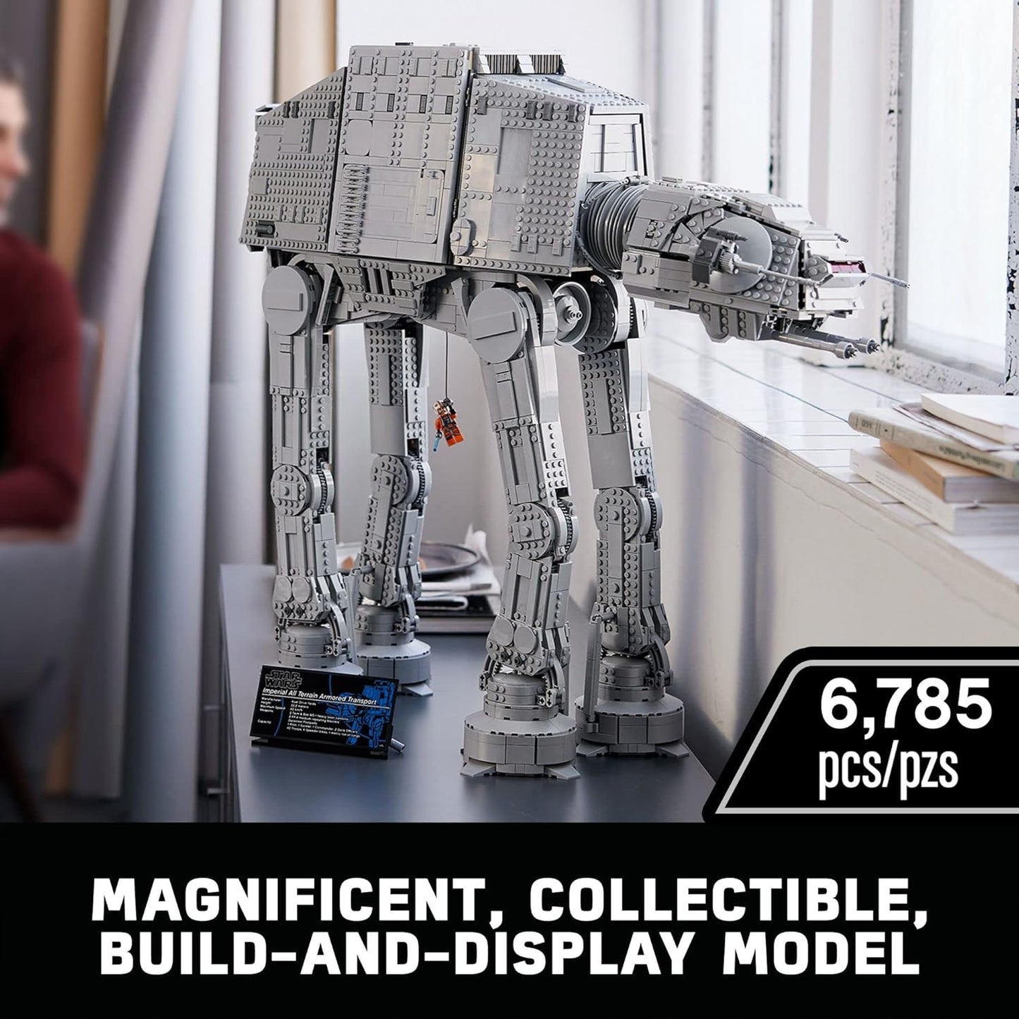 LEGO Star Wars at-at Walker 75313 Buildable Model - Collectible Set for Adults, Ultimate Build and Display Set, 9 Minifigures Including General Veers, Luke Skywalker, Snowtroopers and at-at Drivers