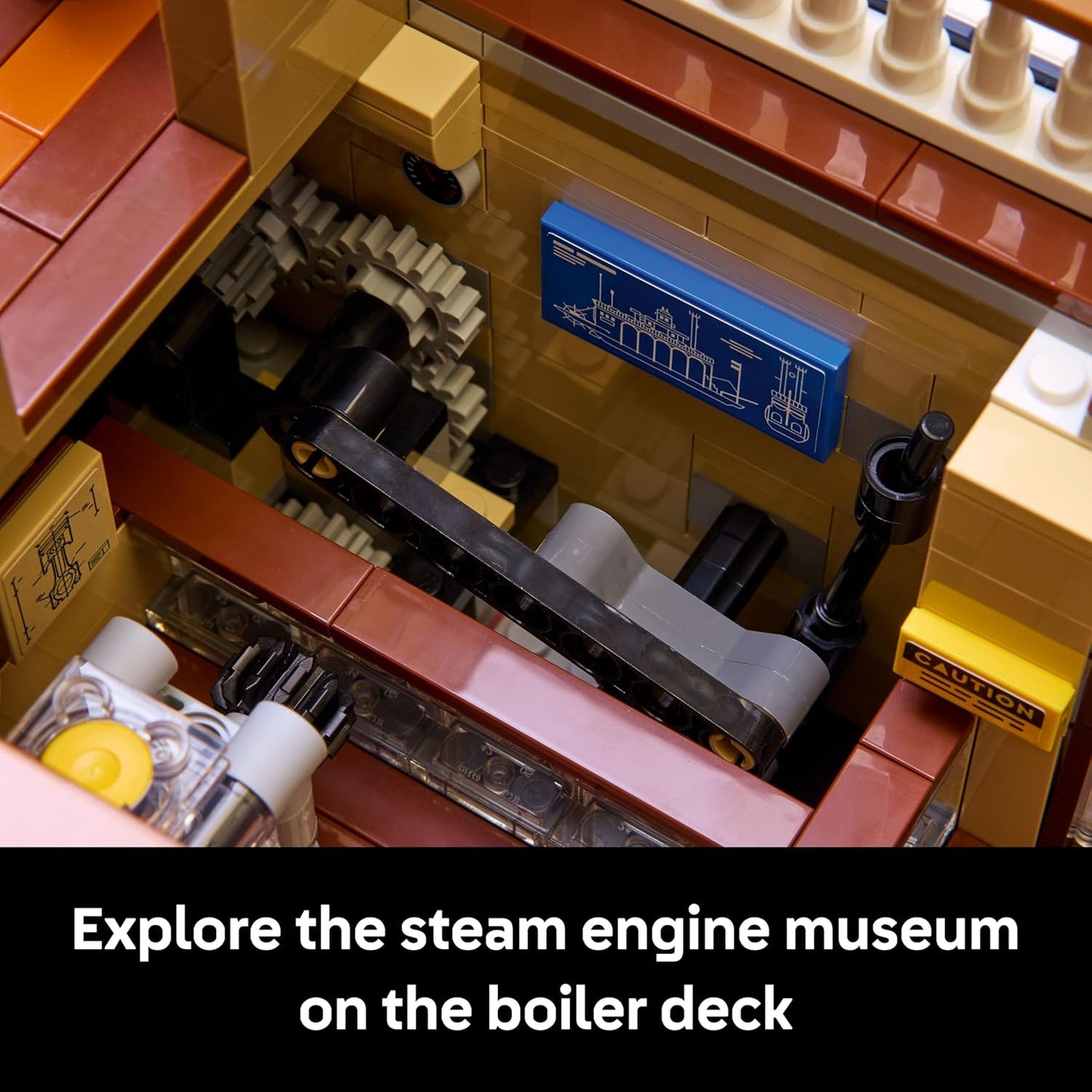 LEGO Ideas River Steamboat Building Set - Room Decor for Men & Women - Boat Model Building Kit for Adults, Ages 18+ - DIY Display for Bedroom or Office - Gift Idea for Birthdays - 21356