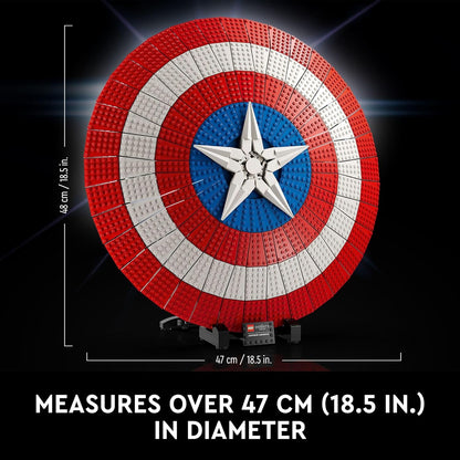 LEGO Marvel Captain America’s Shield 76262 Model Kit for Adults, Collectible Replica of Captain America’s Iconic Shield, This Disney Marvel Building Set for Adults Makes a Great Graduation Gift