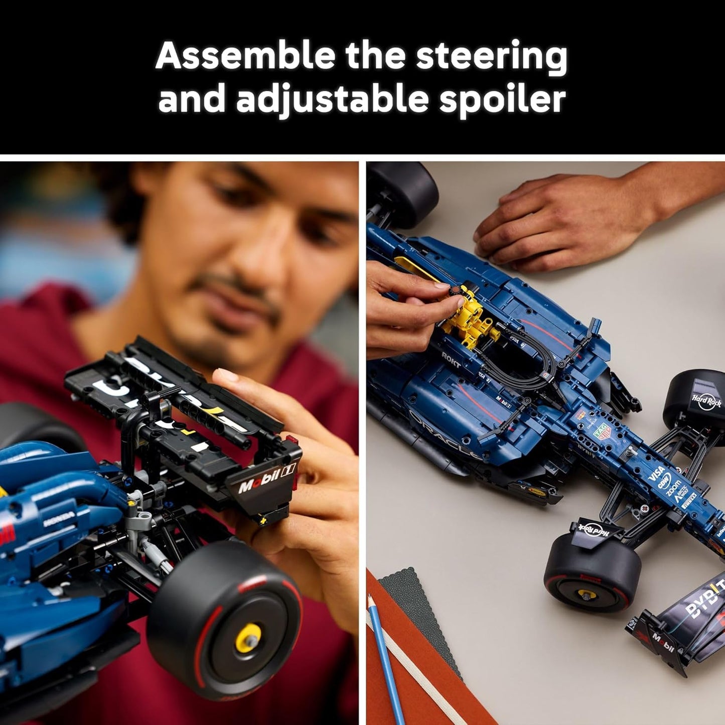 LEGO Technic Oracle Red Bull Racing RB20 F1 Race Car Model Kit - Building Set for Adults, Ages 18+ with Realistic Features - Gift for Birthdays - 42206