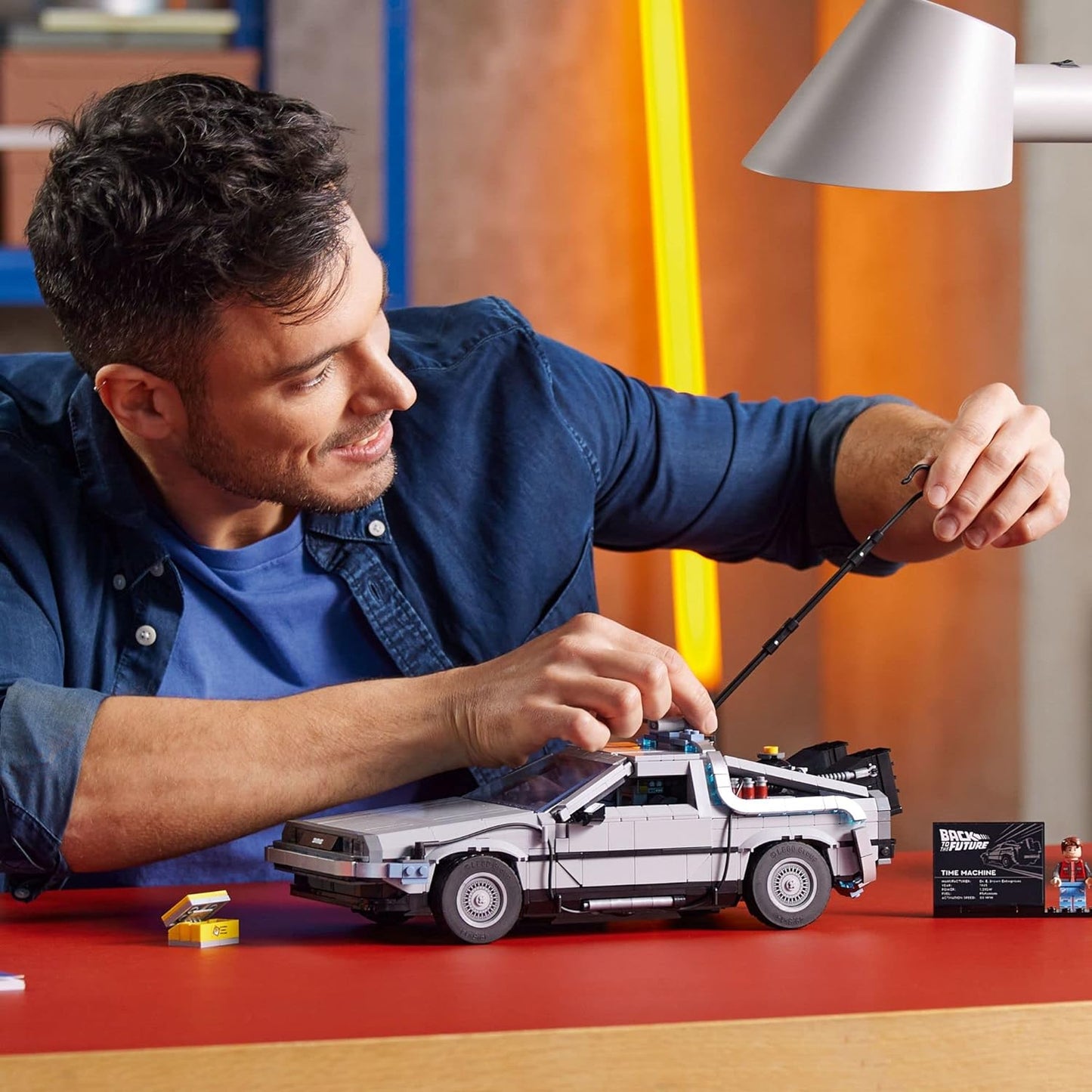 LEGO Icons Back to The Future Time Machine 10300, Model Car Building Kit Based on The Delorean from The Iconic Movie, Perfect Build for Teens and Adults Who Love to Create
