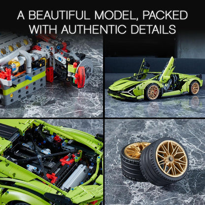 LEGO Technic Lamborghini Sián FKP 37 42115 Building Set - Classic Super Car Model Kit, Exotic Eye-Catching Display, Home or Office Décor, Ideal for Adults or Car Enthusiasts