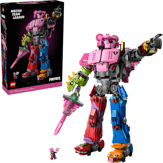 LEGO Fortnite Mecha Team Leader - Collectible Building Set for Adults - Gaming Room Décor - DIY Kit for Fortnite Fans - Includes Mecha Team Leader Minifigure - Great Video Game Gift - 77078
