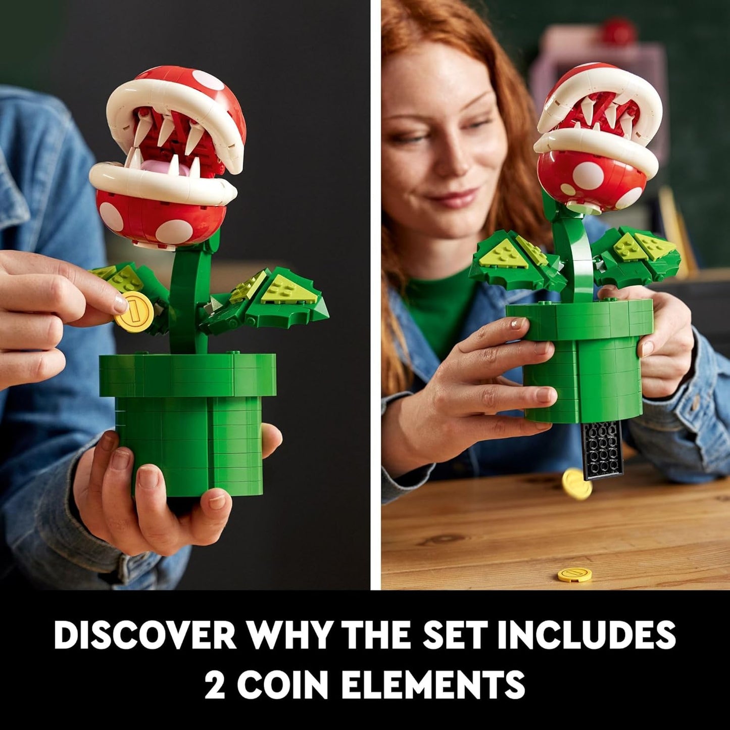 LEGO Super Mario Piranha Plant, Build and Display Super Mario Brothers Collectible for Adults and Teens, Authentically Detailed Posable Figure, Birthday Gift for Gamers and Fans, 71426
