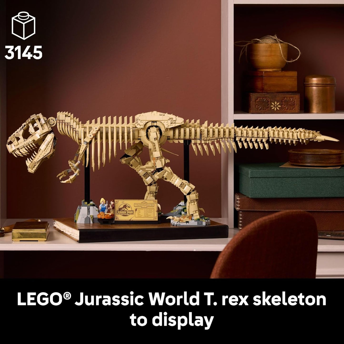 LEGO Jurassic World Dinosaur Fossils: Tyrannosaurus Rex - Building Set for Adults, Ages 18+ - Gift for Birthdays - Home Decor for Bedroom, Office, or Any Room - Collectible DIY Kit - 76968