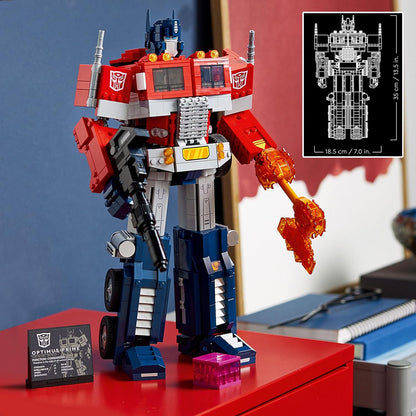 LEGO Icons Optimus Prime 10302 Transformers Figure Set, Collectible Transforming 2-in-1 Robot and Truck Model Building Kit for Adults, Perfect for Display or Play