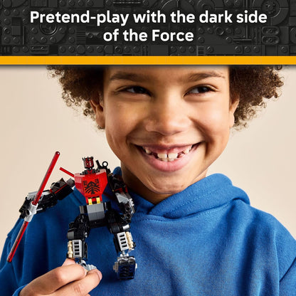 LEGO Star Wars Darth Maul Mech Kids Toy - Building Toy with Pretend Play Lightsaber - Birthday Gift Idea for Boys and Girls, Ages 6+ - Collectible Decor for Fans of The Clone Wars - 75411