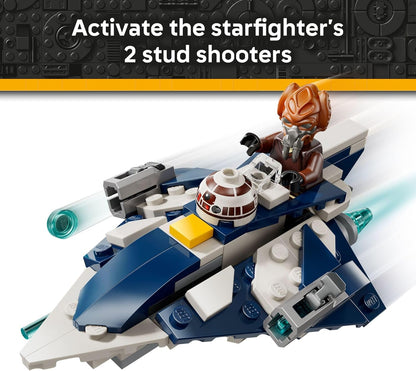 LEGO Star Wars Plo Koon’s Jedi Starfighter Microfighter Kids Toy - Building Toy for Pretend Play - Clone Wars Playset and Room Decor for Boys and Girls, Ages 6+ - Birthday Gift Idea - 75400