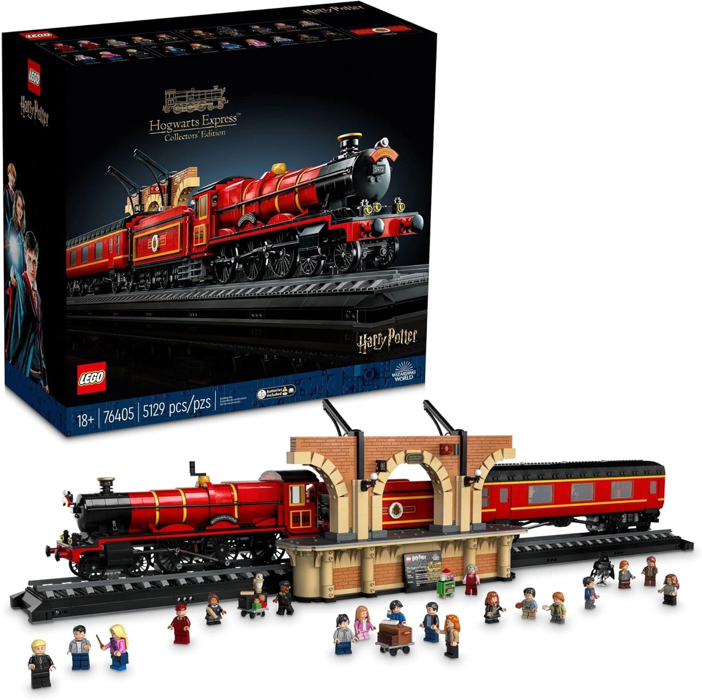 LEGO Harry Potter Hogwarts Express – Collectors' Edition 76405, Iconic Replica Model Steam Train from The Films, Collectible Memorabilia Set for Adults