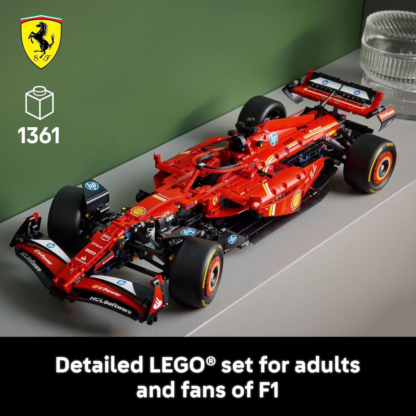 LEGO Technic Ferrari SF-24 F1 Model Car Kit - Building Set for Adults, Ages 18+ with Realistic Features - Gift for Birthdays - Ferrari F1 DIY Craft for Display - 42207