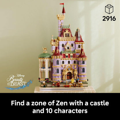 LEGO ǀ Disney Princess Beauty and The Beast Castle Building Set - Room Decor for Women and Men, Ages 18+ - Model Building Kit for Adults - Book Shelf Display - DIY Gift Idea - 43263