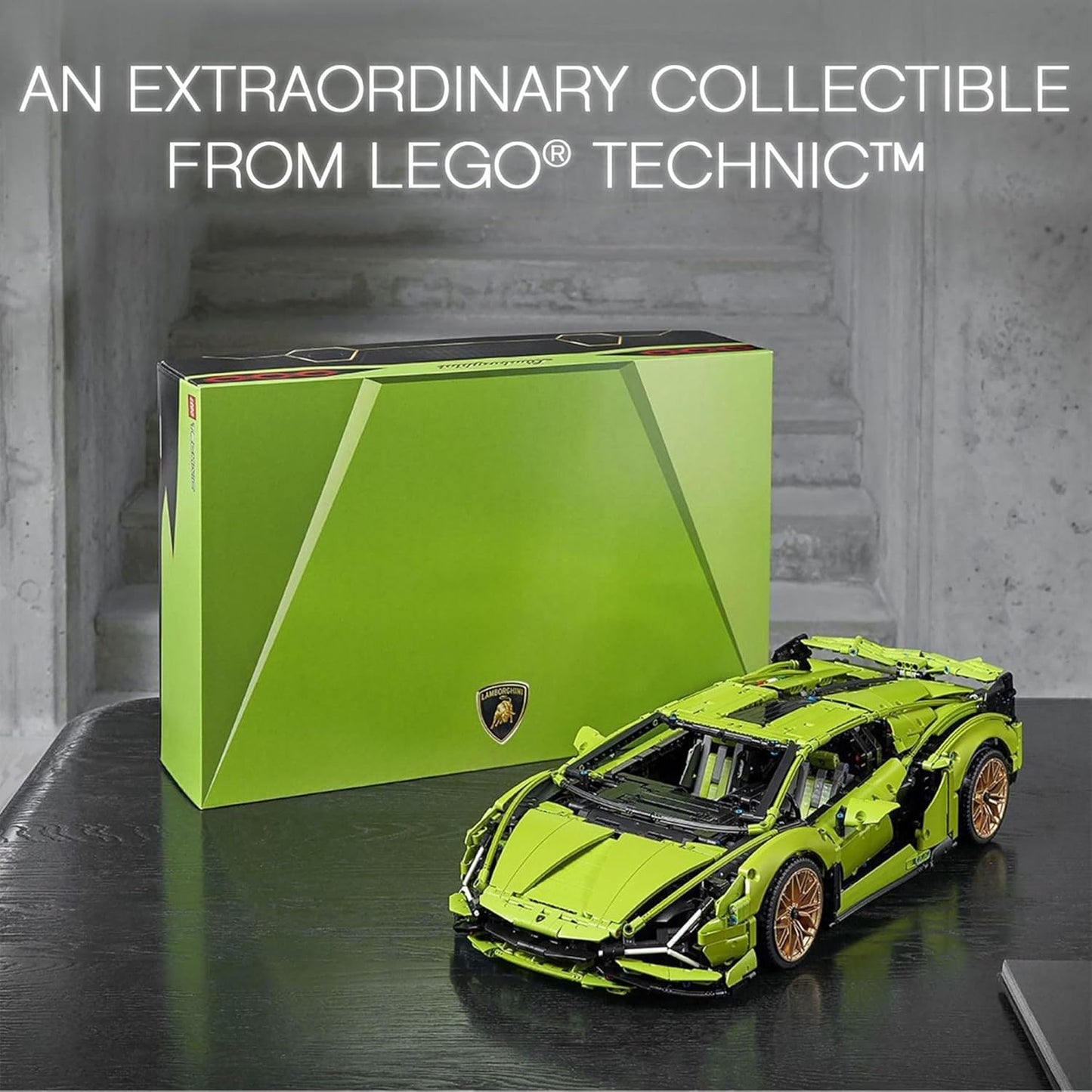 LEGO Technic Lamborghini Sián FKP 37 42115 Building Set - Classic Super Car Model Kit, Exotic Eye-Catching Display, Home or Office Décor, Ideal for Adults or Car Enthusiasts