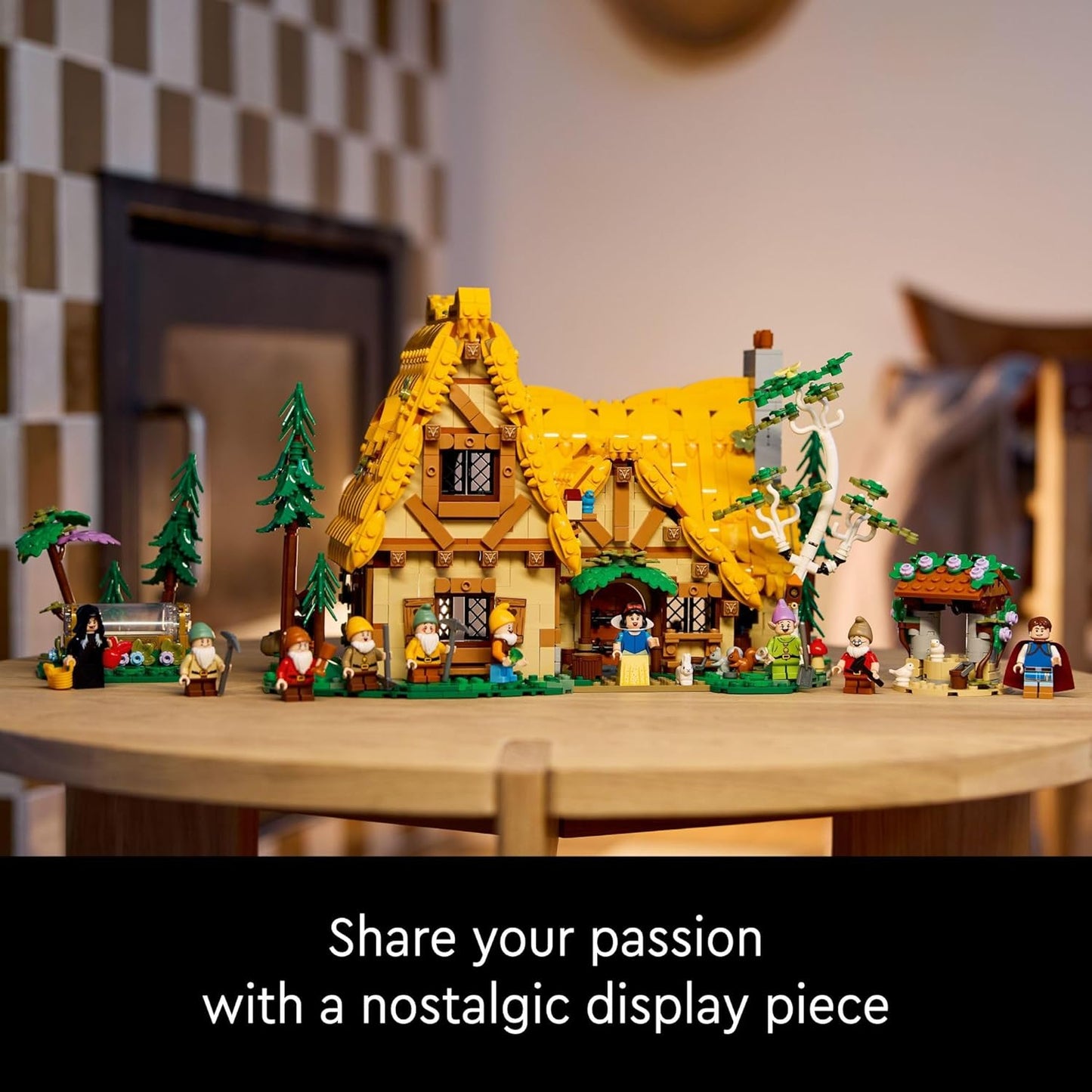 LEGO Disney Snow White and The Seven Dwarfs’ Cottage Building Kit for Adults, Build and Display Disney Princess Set with 10 Minifigures Including Snow White, Gift for Fans of The Classic Movie, 43242