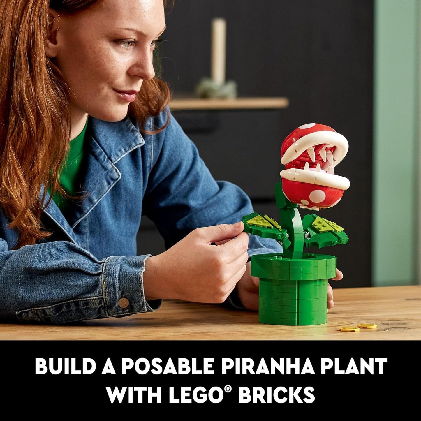 LEGO Super Mario Piranha Plant, Build and Display Super Mario Brothers Collectible for Adults and Teens, Authentically Detailed Posable Figure, Birthday Gift for Gamers and Fans, 71426