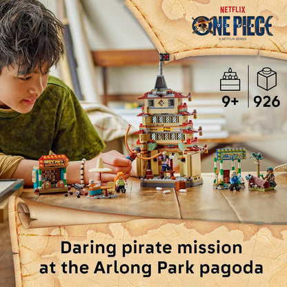 LEGO ONE PIECE Battle at Arlong Park Building Blocks - Pretend Play Building Toy for Boys & Girls, Ages 9+ - 5 Straw Hat Pirates Toy Figures & Playset for Anime Fans - Gift Idea for Birthdays - 75638